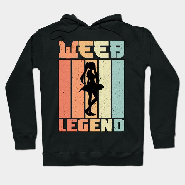 Weeb Legend Weeaboo Trash Vintage Anime Meme Gifts Hoodie by Alex21